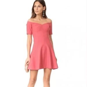 Cinq a Sept Kenna off shoulder dress rose Sz 6